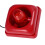 ABS Material Fire Strobe Siren with Red Flashing Lights 115DB 13