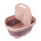 Foldable Foot Bath Basin PP Silicone 30x39x17 Red 1