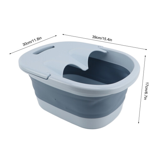 Foldable Foot Bath Basin Blue 30x39x17cm 1