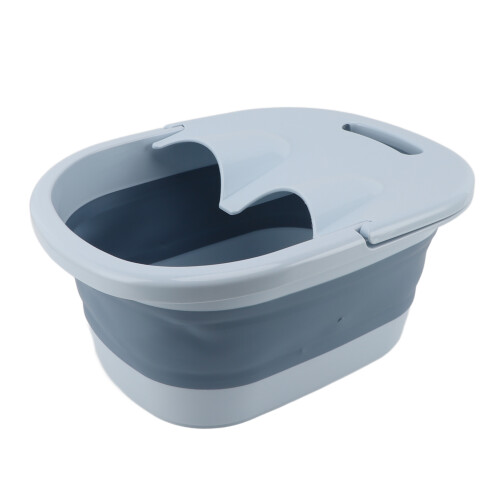 Foldable Foot Bath Basin Blue 30x39x17cm 2