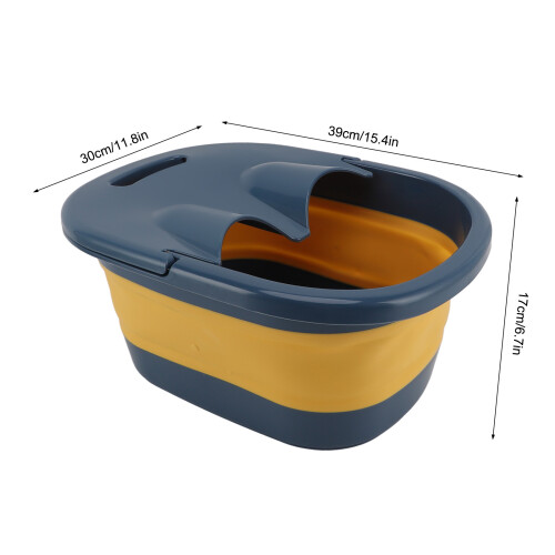 Foldable Foot Bath Basin 30x39x17cm Yellow 1