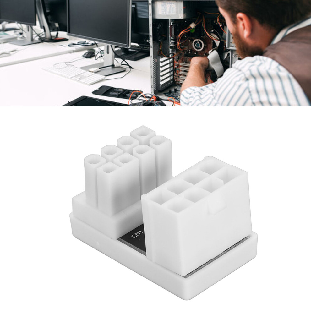 Gpu Pcie 8Pin Female To Male 180 Rvs Abs Connector For Desktop White 8771331791029