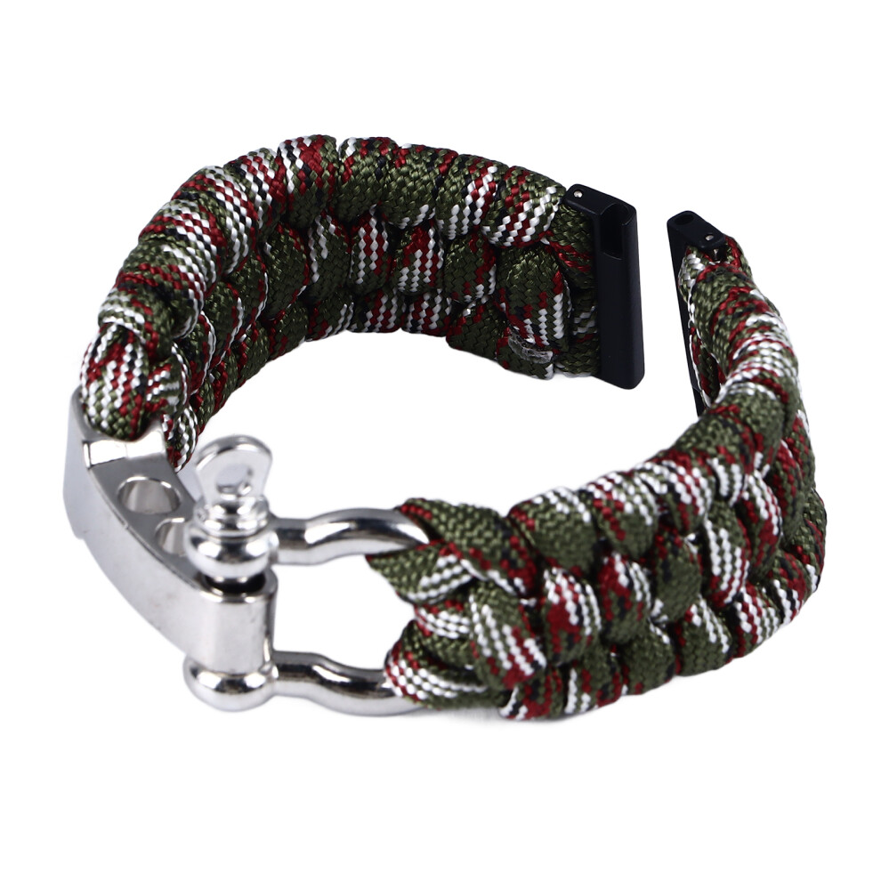 Nylon Woven Watch Strap For Suunto 7/9 D5i 24Mm Paracord Replacement Green 7891331792985