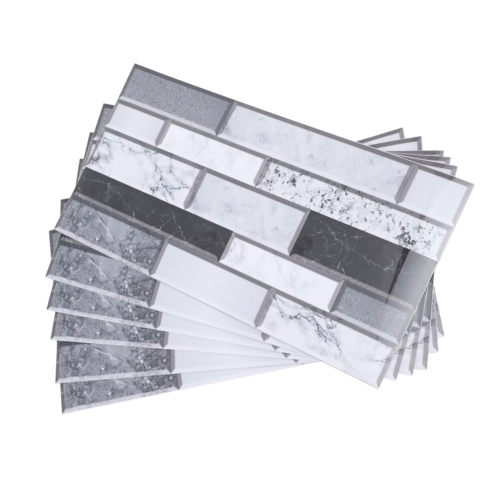 6 Pcs Pvc Kitchen Backsplash Wallpaper Waterproof Peel & Stick 5.9X11.8in 4981331794850