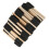 50Pcs Foam Brush Black Sponge Wood Handle Paint 8