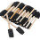 50Pcs Foam Brush Black Sponge Wood Handle Paint 6