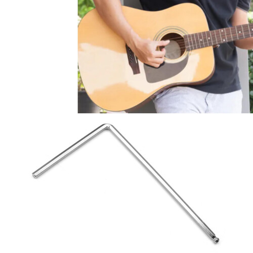 Llave hexagonal para guitarra de 4 mm plateada, longitud 12,5 cm 2