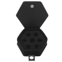 Hex-Würfelbox - PU-Leder & Schaumstoff Schwarz