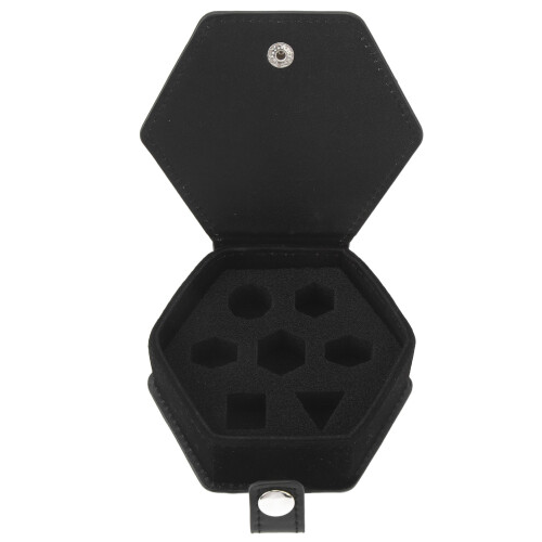 Hex-Würfelbox - PU-Leder & Schaumstoff Schwarz