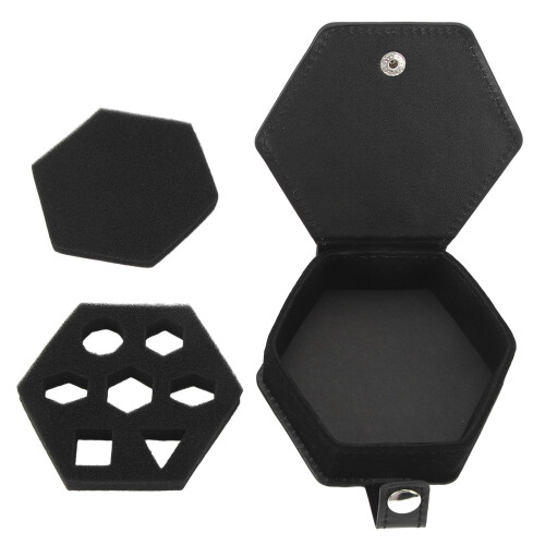 Hex-Würfelbox - PU-Leder & Schaumstoff Schwarz 1