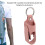 2 Stück PU-Leder-Inhalator-Etui, tragbar, rosa 3