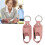 2 Stück PU-Leder-Inhalator-Etui, tragbar, rosa 14