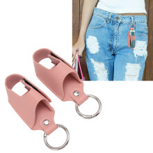 Durable Asthma Inhaler Storage Holder with Secure Clip - 2pcs Pink