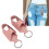2 Stück PU-Leder-Inhalator-Etui, tragbar, rosa 1