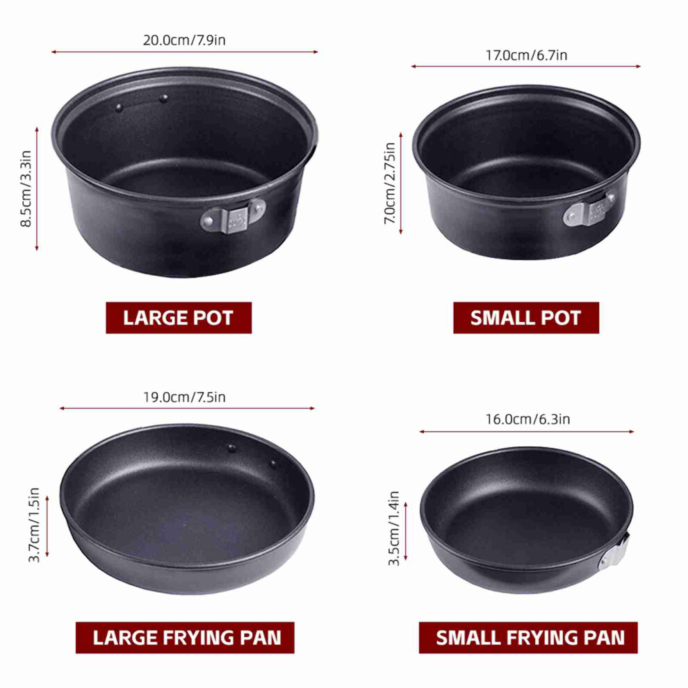 Lightweight Aluminum Nonstick Camping Cookware Set for Outdoors, 5-Piece-image-OPC-PJB6MJQ-NEW