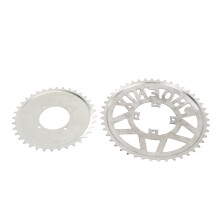 Set corona e pignone per catena 410, disco a fiore, acciaio