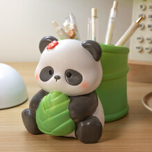 Portalápices panda - Resina, gran capacidad