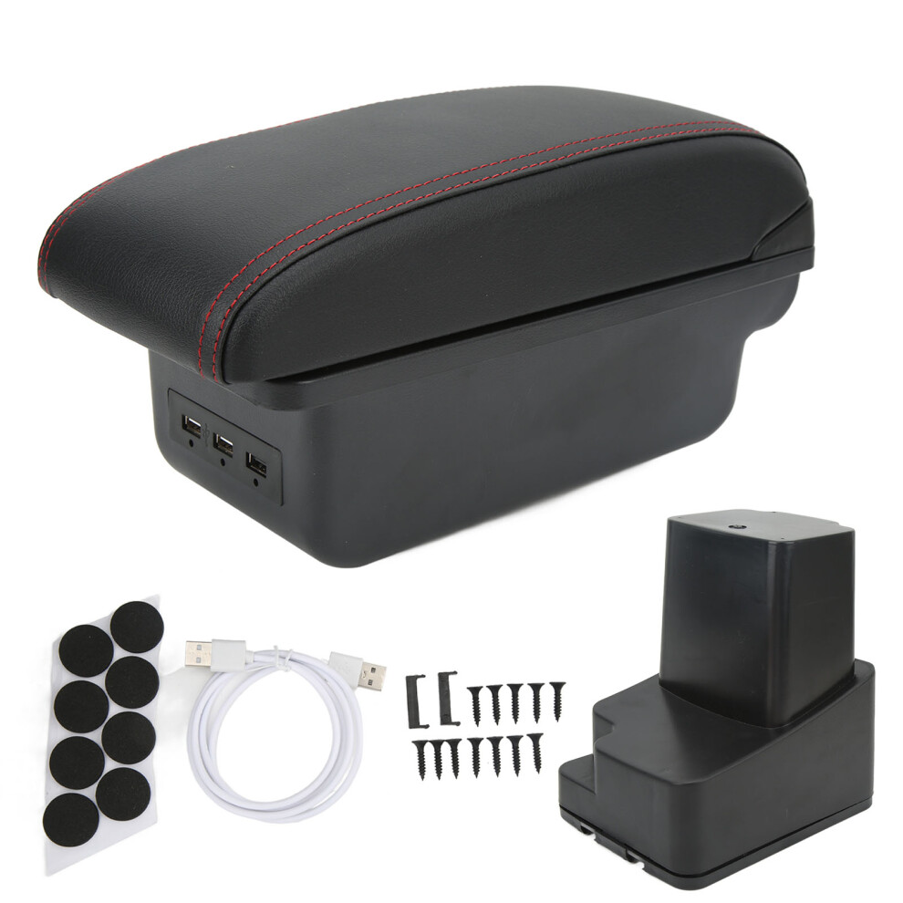 Car Armrest Box Smooth Surface Large Black 9121376110788