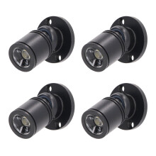 Compact 4pcs 5V LED Spotlights USB Powered for Cabinets & Shelves