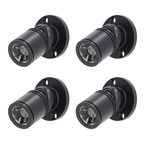 Compact 4pcs 5V LED Spotlights USB Powered for Cabinets & Shelves