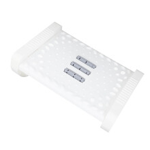 Reposapiés mecedor para oficina 24,5  24,5  37 cm Blanco