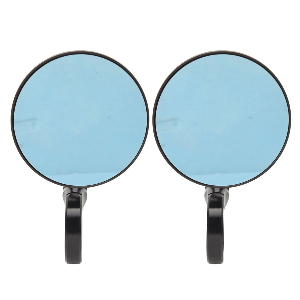 Round Motorcycle Bar End Mirrors For M8 M10 Handlebar Universals Blue 3651331814858