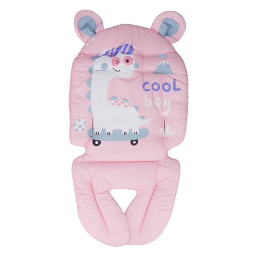Baby Stroller Cushion Pad Pink Dinosaur Soft Multi-Functional Seat Pad 1