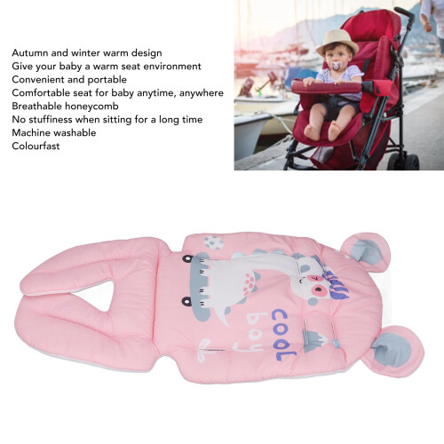 Baby Stroller Cushion Pad Pink Dinosaur Soft Multi-Functional Seat Pad 2