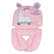 Baby Stroller Cushion Pad Pink Dinosaur Soft Multi-Functional Seat Pad
