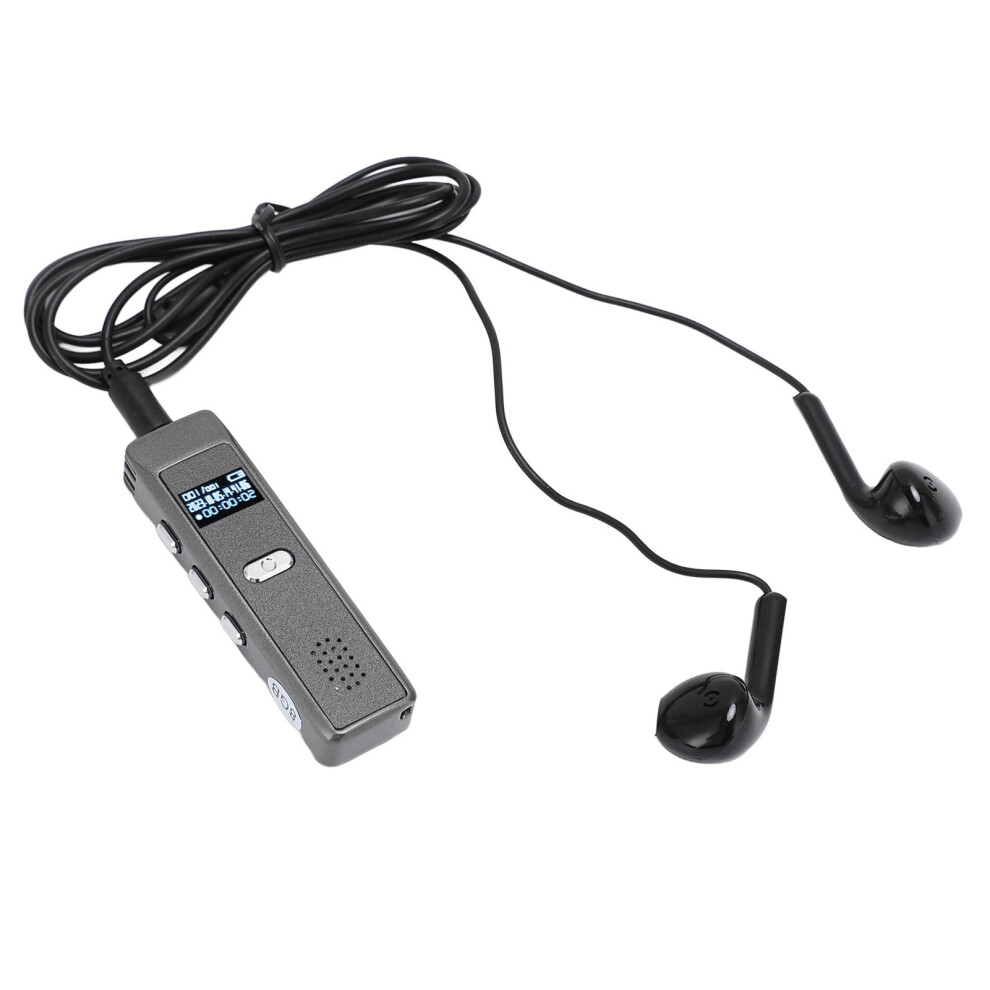 Digital Voice Recorder 32G AI Noise Reduction Voice Activated Gray-image-OPC-PJB6NV6-NEW
