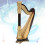 16CM Wooden Miniature Harp Model Mini Musical 6
