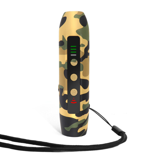 Portable Ultrasonic Dog Repeller 3 Modes with Flashlight 14cm, 1200mAh 2