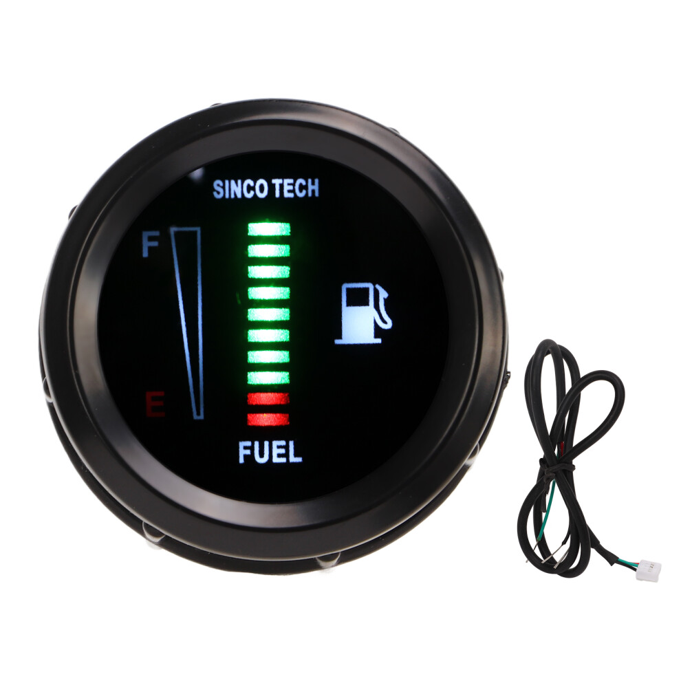 52Mm Oil Fuel Level Gauge Meter Indicator Led 9121376112584