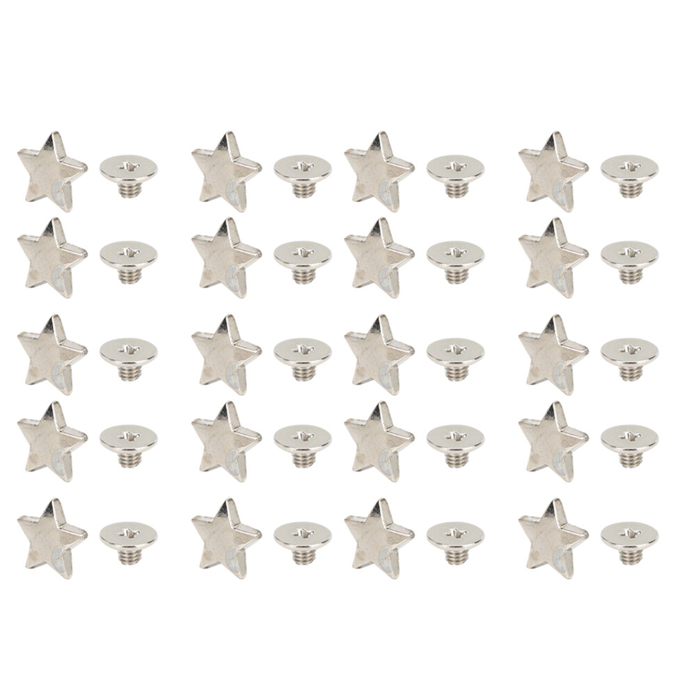 20Pcs Star Shape Rivet Stud Button Diy Clothes 9121376112997