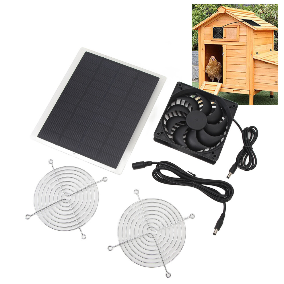 Eco-Friendly 10W Solar Exhaust Fan With Long Cable For Rvs & Coops 9361331823265