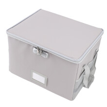 Fireproof Waterproof Document Box with Lock, 1000, Portable File Organizer