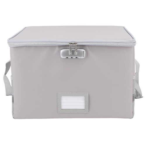 Fireproof Waterproof Document Box with Lock, 1000, Portable File Organizer 2