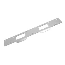 Security Enhanced Steel Door Strike Plate Double Holes Fits 5.5-6in White