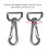 6pcs 316 Stainless Webbing Spring Hooks 65x28mm 4
