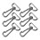 6pcs 316 Stainless Webbing Spring Hooks 65x28mm 1