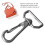 6pcs 316 Stainless Webbing Spring Hooks 65x28mm 6