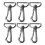 6pcs 316 Stainless Webbing Spring Hooks 65x28mm 3