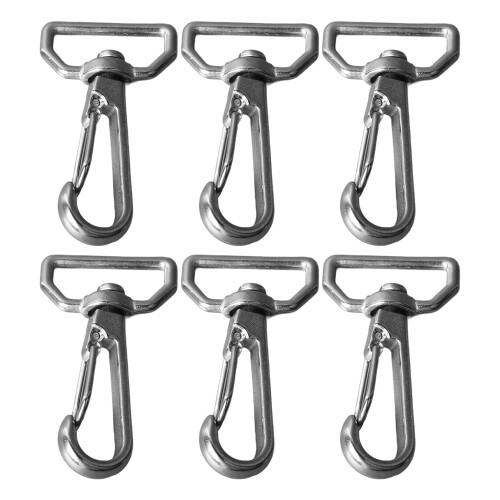6pcs 316 Stainless Webbing Spring Hooks 65x28mm 2
