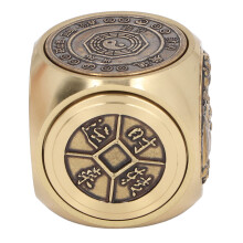 Brass Spinner Fidget Toy Stress Relief, Compact 4cm for Adults & Office