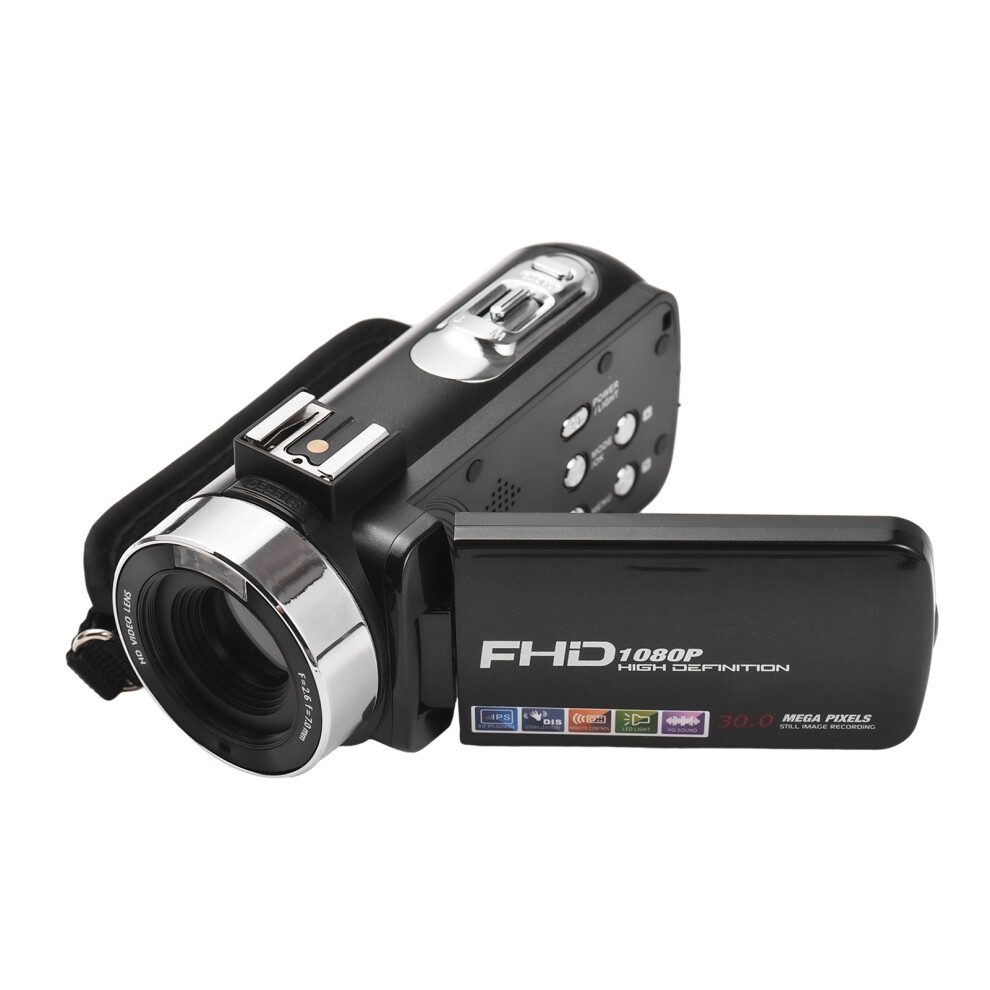 DV Camera 1080P with 3.0in Screen 30MP 18X Zoom Remote 2 Batteries