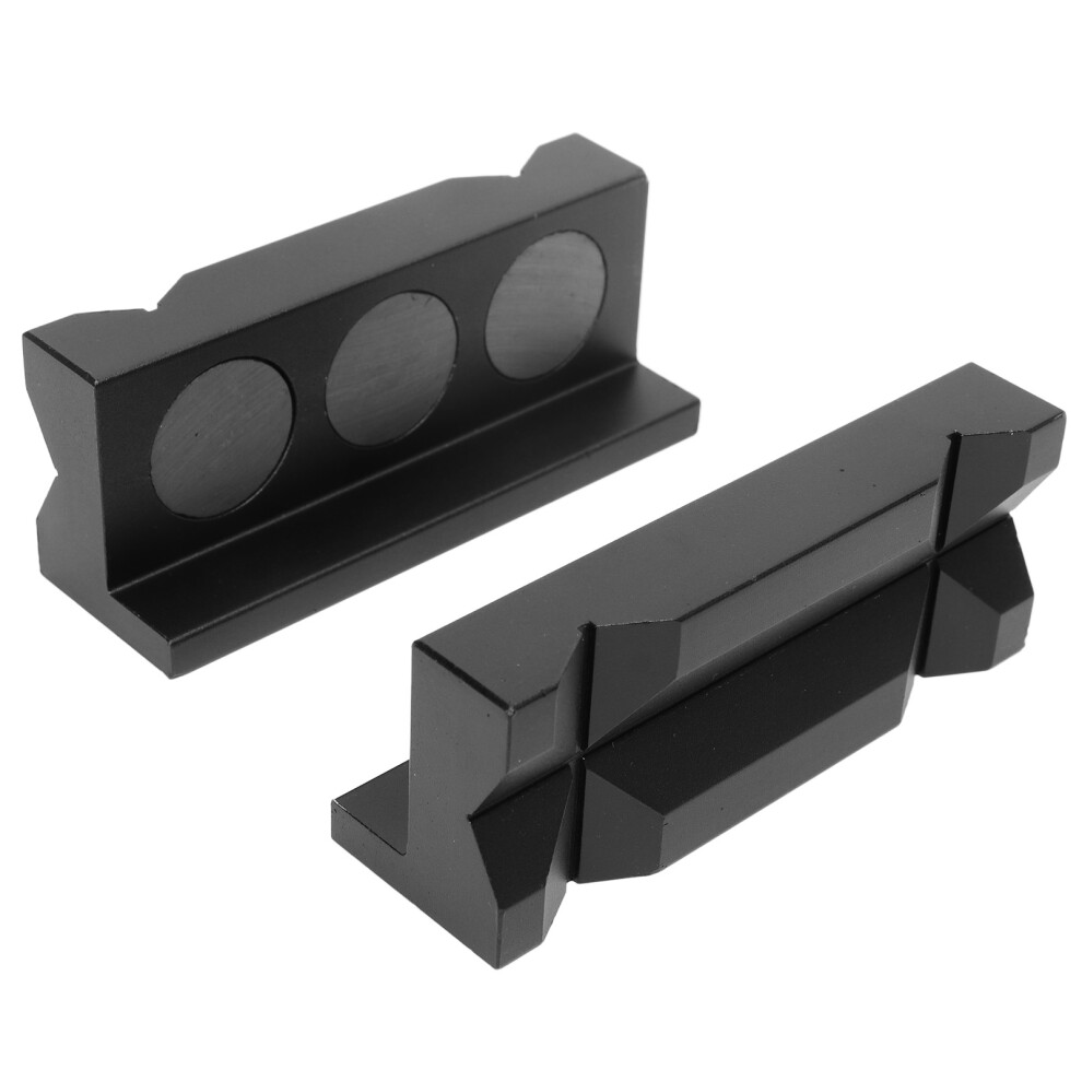 2 Pcs Vise Jaws Pads Aluminium Alloy Magnetic Vise 9121376115530