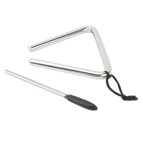 Rhythmic Education Triangle Instrument 4" Stainless Steel Rust-Resistant