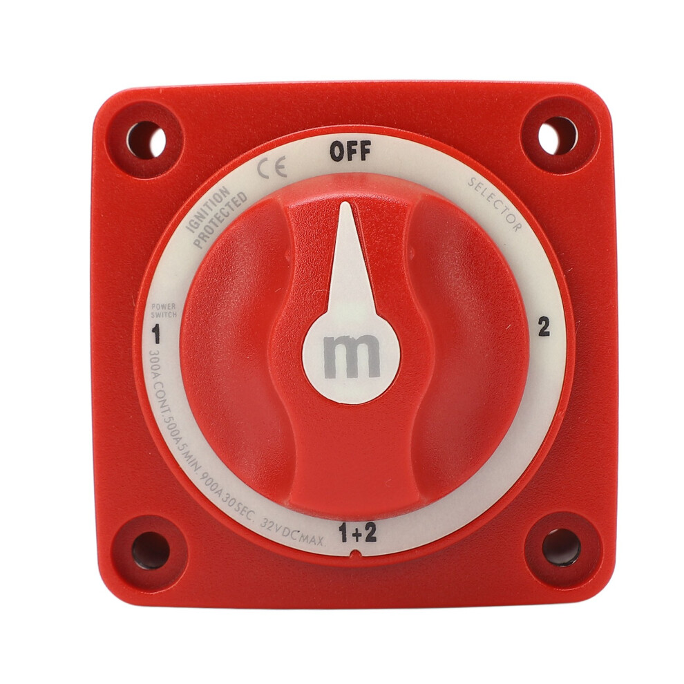 300A Dc32v Battery Disconnect Switch M10x3, 4-Position Red 4911331835710