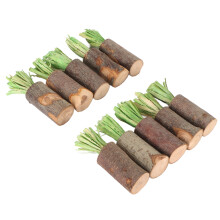 10Pcs Edible Rabbit Chew Sticks for Guinea Pig Bunny Hamster, 10cm Long