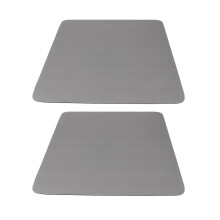 2Pcs Dark Gray Coffee Mat 15.7x19.7in Easy Clean Non-Slip Drying Pad